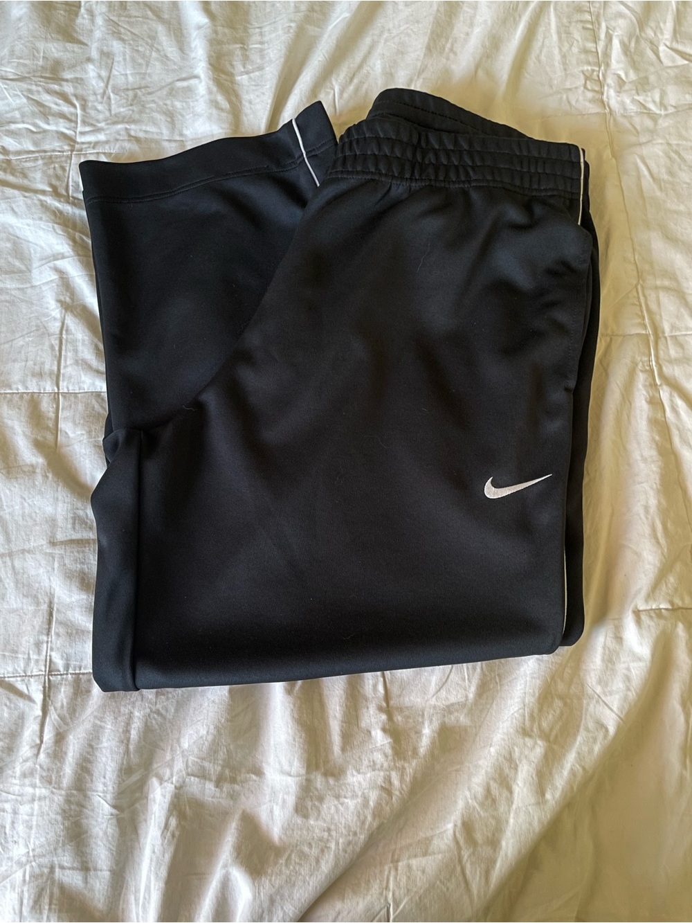 Nike Black Women's Training Joggers with White Swoosh